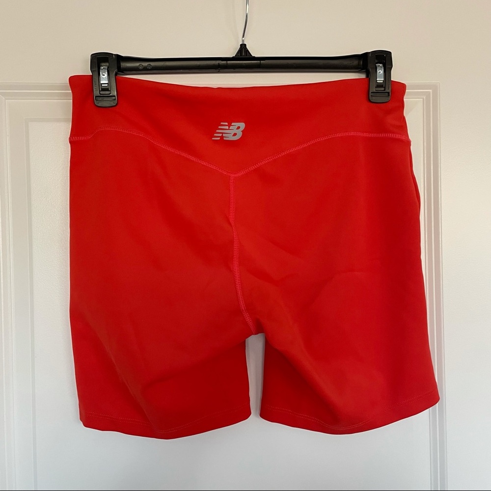 New Balance biker shorts neon orange size US L